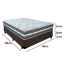 Ver imagem 4 de Cama Box Casal Sintético + Colchão Anjos Black Graphite Molas Ensacadas 138x188x64cm Marrom
