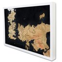 Ver imagem 1 de Quadro Decorativo Mapa Game Of Thrones em Moldura Caixa Tacolado Moldura Caixa Alta 4,5cm Branca com