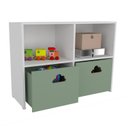 Ver imagem 5 de Estante Organizadora Nicho com Baús Nuvem Verde Jade Spencer 100% Mdf Woodcore