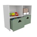 Ver imagem 2 de Estante Organizadora Nicho com Baús Nuvem Verde Jade Spencer 100% Mdf Woodcore