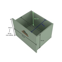 Estante Organizadora Nicho com Baús Nuvem Verde Jade Spencer 100% Mdf Woodcore - 9