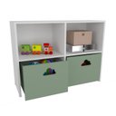 Ver imagem 1 de Estante Organizadora Nicho com Baús Nuvem Verde Jade Spencer 100% Mdf Woodcore