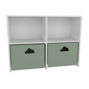 Ver imagem 7 de Estante Organizadora Nicho com Baús Nuvem Verde Jade Spencer 100% Mdf Woodcore