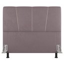 Ver imagem 2 de Cabeceira Cama Box Solteiro Amber 90cm Estofada Veludo Rosê - Desk Design