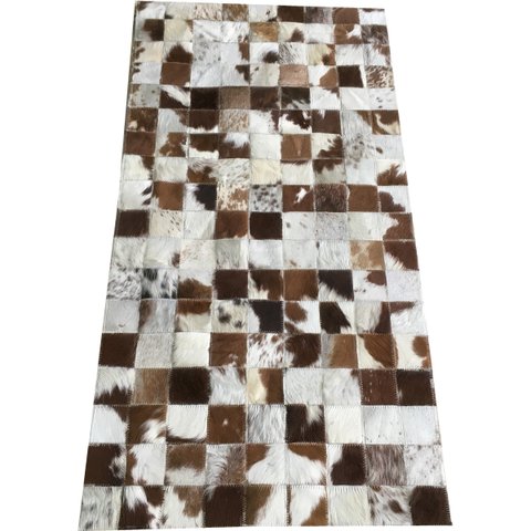 Tapete de Couro Passadeira Castanho Malhado 0,60x1,20 Sb