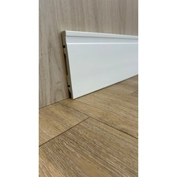 Rodapé de Poliestireno Branco com Friso 240x15cm - 2
