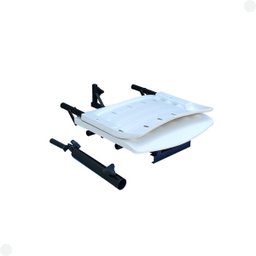Cadeira para Barco Giratória Prática Dobrável com Suporte de Guarda Sol Branca - 6