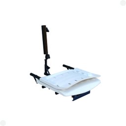 Cadeira para Barco Giratória Prática Dobrável com Suporte de Guarda Sol Branca - 5