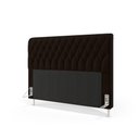 Ver imagem 2 de Cabeceira Estofada Decorativa para Cama Box Bellatrix 160 para Cama Queen Suede Marrom Aradecor