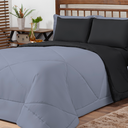 Ver imagem 3 de Kit Edredom Casal Queen 3 Peças Margarida Cama Box:preto e Cinza