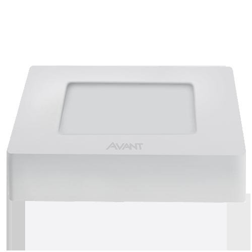 Luminária Downlight Led Quadrada 24W 6000/6500k Sobrepor Bivolt 300x300mm - Avant