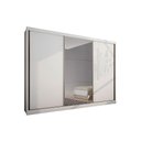 Ver imagem 1 de Guarda Roupa Casal 3 Portas de Correr e 8 Gavetas c/ 1 Espelho Sollo Plus Branco - Novo Horizonte