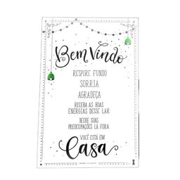 Box Bem Vindo Voce Esta em Casa Branco 50x75cm - 1