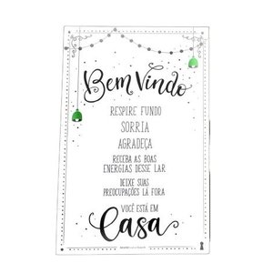 Box Bem Vindo Voce Esta em Casa Branco 50x75cm