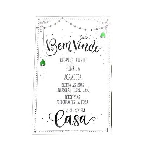 Box Bem Vindo Voce Esta em Casa Branco 50x75cm