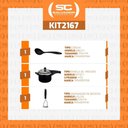 Ver imagem 2 de Jogo Panela Pressão Antiaderente 4,5l Preto com Amassador Inox e Concha Tramontina