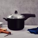 Ver imagem 3 de Jogo Panela Pressão Antiaderente 4,5l Preto com Amassador Inox e Concha Tramontina