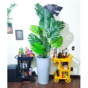 Costela de Adão Decoração Realista + Vaso Decorativo