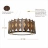 Luminária Decorativa Madeira Pendente Redondo Guarapari 45cm - 2