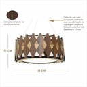 Ver imagem 2 de Luminária Decorativa Madeira Pendente Redondo Guarapari 45cm