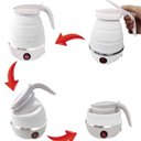 Ver imagem 5 de Jarra Chaleira Eletrica Silicone Retratil 600Ml Portatil Viagem Passeio Cha Cafe Bebida Quente Ferve