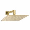 Ducha de Parede Quadrada 30x30cm Inox Dourada - 1