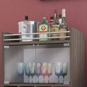 Ver imagem 5 de Adega Bar para 12 Garrafas 2 Portas Vidro 0197 Retrô