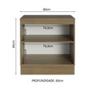 Ver imagem 2 de Balcão Multiuso 80cm 2 Portas Rustic/crema Agata Madesa Rustic/crema