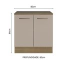 Ver imagem 3 de Balcão Multiuso 80cm 2 Portas Rustic/crema Agata Madesa Rustic/crema