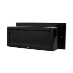 Caixa Correio techinox carta Luxo linear preta fosca pintura de alta resistência - 3