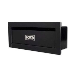 Caixa Correio techinox carta Luxo linear preta fosca pintura de alta resistência
