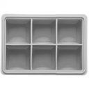 Ver imagem 4 de Forma de Gelo Silicone com Tampa 6 Cubos Cinza Lyor Freezer Drinks Sucos 16,5x13cm