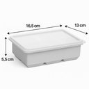 Ver imagem 2 de Forma de Gelo Silicone com Tampa 6 Cubos Cinza Lyor Freezer Drinks Sucos 16,5x13cm