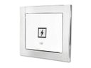 Ver imagem 1 de Visor de Luz Branco com Moldura em Inox Polida Brilhante Espelhada