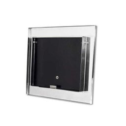Visor de luz marrom com moldura em inox polida brilhante espelhada - 2