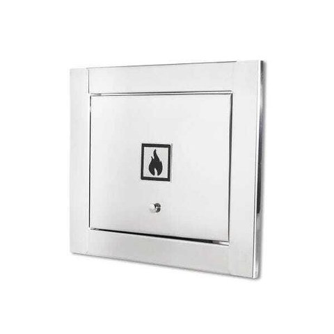 Visor de Gás em 100% Inox Polido Brilhante Espelhado Design Moderno Clean