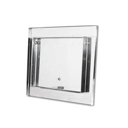 visor de gás em 100% Inox polido brilhante espelhado Design moderno clean - 3