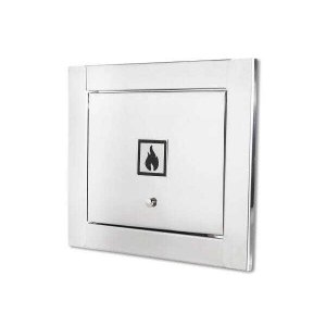 visor de gás em 100% Inox polido brilhante espelhado Design moderno clean