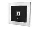 Ver imagem 1 de Visor de Luz Preto com Moldura em Inox Polida Brilhante Espelhada