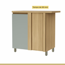 Ver imagem 5 de Balcão Modular de Canto 1 Porta MDF Rainha Marrom/Verde - Nesher