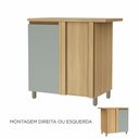 Ver imagem 6 de Balcão Modular de Canto 1 Porta MDF Rainha Marrom/Verde - Nesher