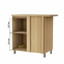 Ver imagem 3 de Balcão Modular Canto 1 Porta Rainha 92x52cm 100 Mdf - Nesher