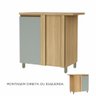 Balcão Modular Canto 1 Porta Rainha 92x52cm 100 Mdf - Nesher - 4