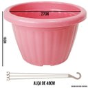 Ver imagem 2 de Kit Com 3 Vasos 6L Para Pendurar Com Hastes Plantas E Flores