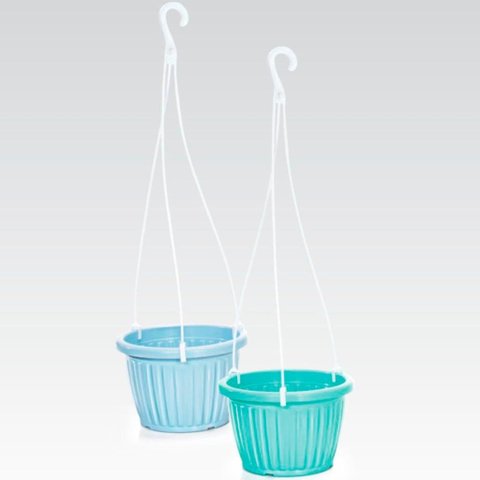 Kit Com 3 Vasos 6L Para Pendurar Com Hastes Plantas E Flores
