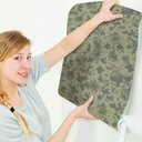 Ver imagem 3 de Papel de Parede Camuflagem Verde Quadriculada-60x300cm