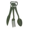 Kit Talheres Camping Polic + Prato Dobrável Silicone Azteq - Verde - 3