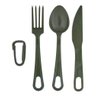 Kit Talheres Camping Polic + Prato Dobrável Silicone Azteq - Verde - 5