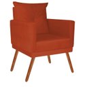 Ver imagem 1 de Poltrona Decorativa Nina Plus Suede Laranja
