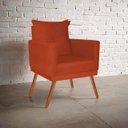 Ver imagem 4 de Poltrona Decorativa Nina Plus Suede Laranja